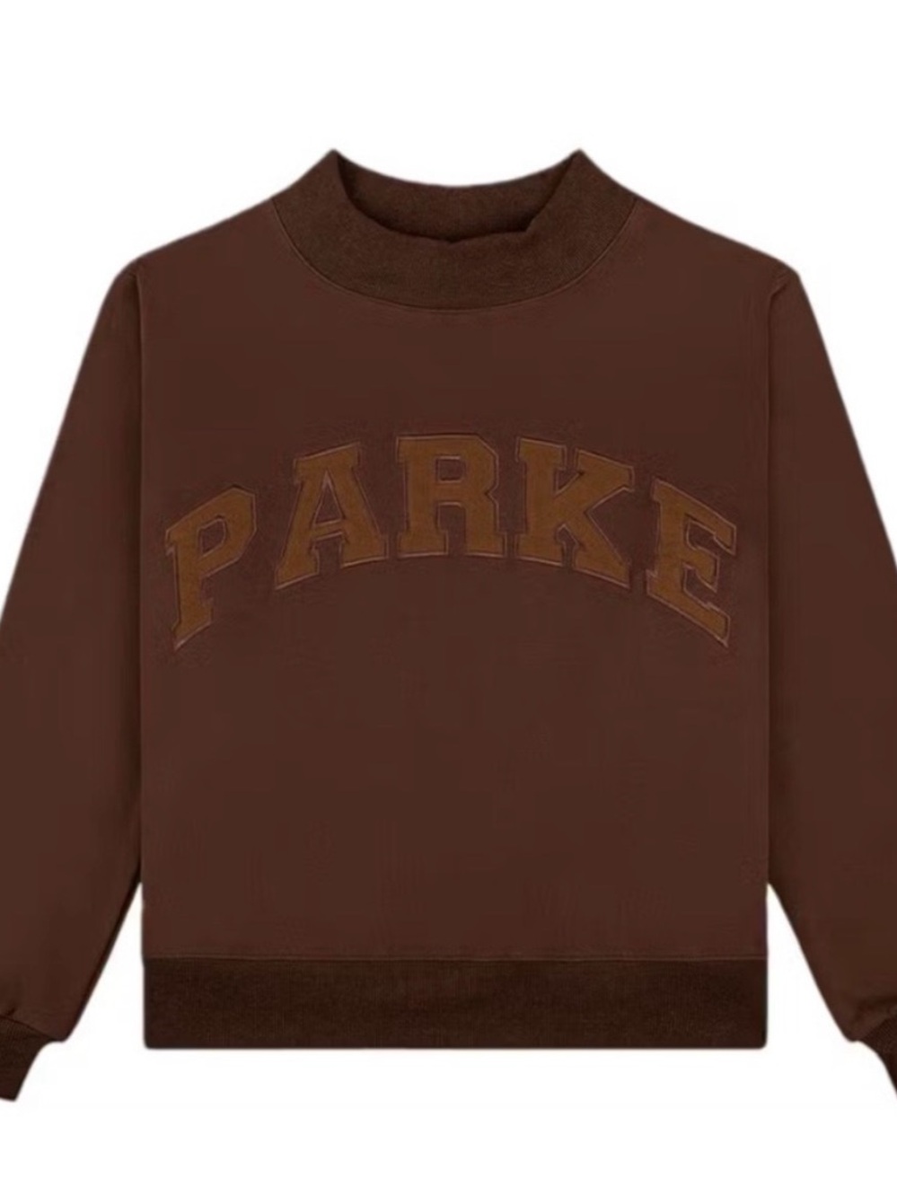 Parke Tonal Brown Mockneck Sweatshirt